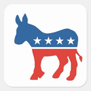 verenigde staten - democratische partij donkey usa vierkante sticker