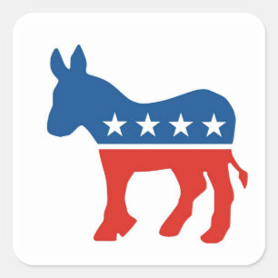 verenigde staten - democratische partij donkey usa vierkante sticker