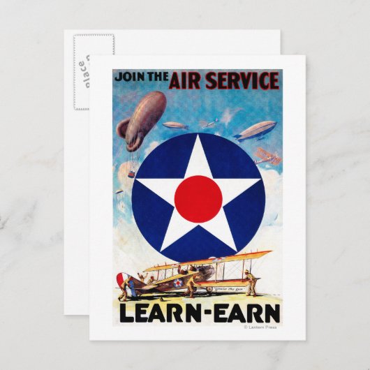 Verenigde Staten - Doe mee met de Air Service Lear Briefkaart (Voorkant / Achterkant)