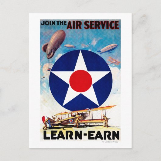 Verenigde Staten - Doe mee met de Air Service Lear Briefkaart (Voorkant)