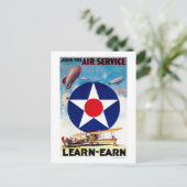 Verenigde Staten - Doe mee met de Air Service Lear Briefkaart (Staand voorkant)