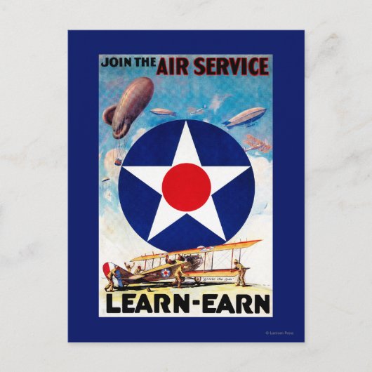 Verenigde Staten - Doe mee met de Air Service Lear Briefkaart (Voorkant)