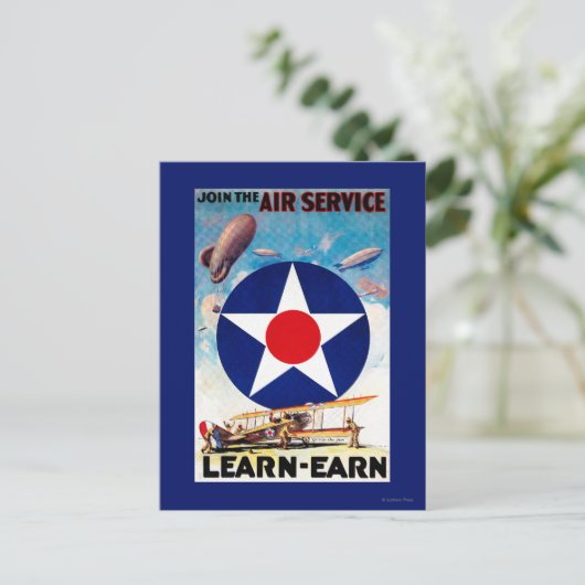 Verenigde Staten - Doe mee met de Air Service Lear Briefkaart (Staand voorkant)