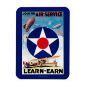 Verenigde Staten - Doe mee met de Air Service Lear Magneet (Verticaal)