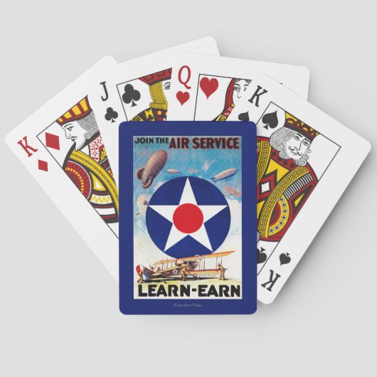 Verenigde Staten - Doe mee met de Air Service Lear Speelkaarten (Achterkant)