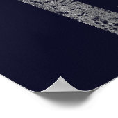 Verenigde Staten Donkerblauwe  Amerikaanse vlag Poster (Hoek)