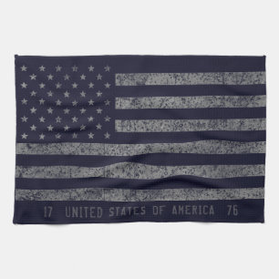 Verenigde Staten Donkerblauwe Amerikaanse vlag Theedoek