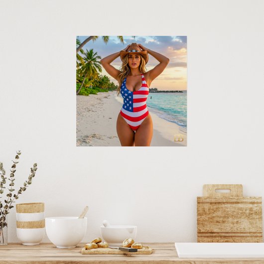 Verenigde Staten Dream Girl 1 Poster (Keuken)