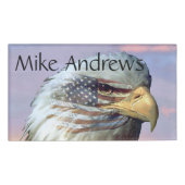 Verenigde Staten Eagle Bird Veteran Patriot Name T Naambadge (Voorkant)