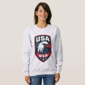 Verenigde Staten Eagle Sports Crest Trui (Voorkant volledig)