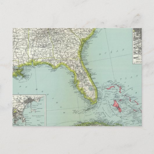 Verenigde Staten en Bahama's Briefkaart (Voorkant)