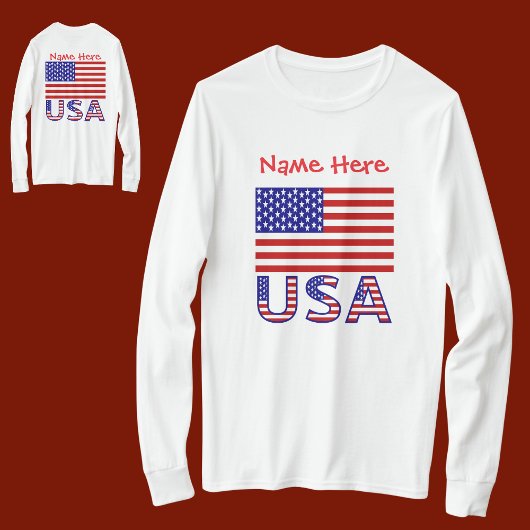 Verenigde Staten en de Amerikaanse Vlag Rode Geper T-shirt
