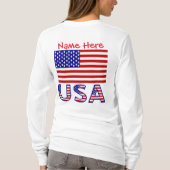 Verenigde Staten en de Amerikaanse Vlag Rode Geper T-shirt (Achterkant)