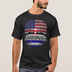 Verenigde Staten en El Salvador Flags American Gro T-shirt