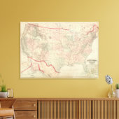 Verenigde Staten en gebieden Canvas Afdruk (Insitu (Woonkamer))