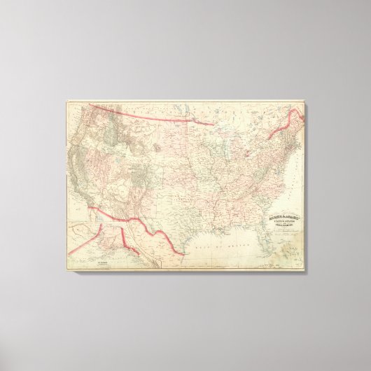 Verenigde Staten en gebieden Canvas Afdruk (Voorkant)