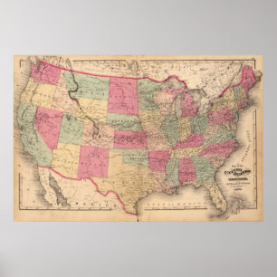 Verenigde Staten en gebieden Poster