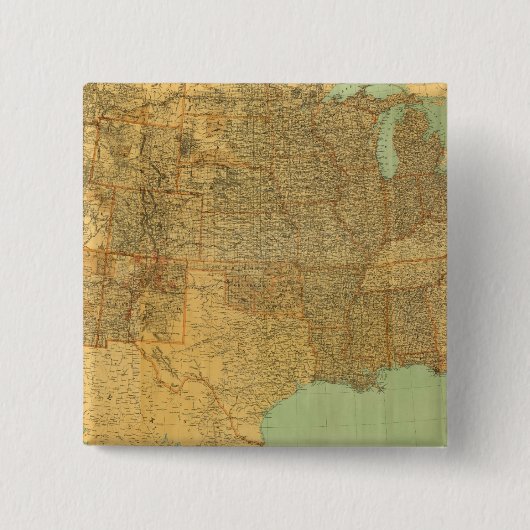 Verenigde Staten en gebieden Vierkante Button 5,1 Cm (Voorkant)