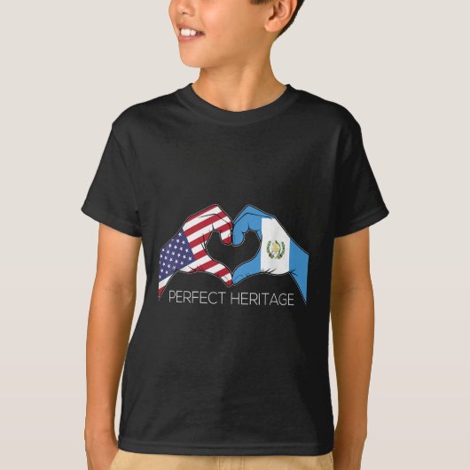 Verenigde Staten en Guatemala Guatemalteekse Ameri T-shirt (Voorkant)