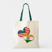 Verenigde Staten en India Tote Bag (Achterkant)