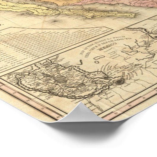 Verenigde Staten en Mexico Poster (Hoek)