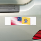 Verenigde Staten en New Jersey Flags Bumpersticker (Op auto)