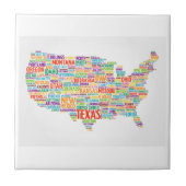 Verenigde Staten en steden Tegeltje (Voorkant)