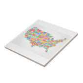 Verenigde Staten en steden Tegeltje (Zijkant)