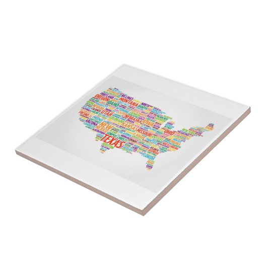 Verenigde Staten en steden Tegeltje (Zijkant)