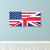 Verenigde Staten en Verenigd Koninkrijk Canvas Afdruk (Insitu (Houten vloer))