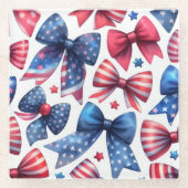 Verenigde Staten Field Day Bows Glazen Onderzetter (Voorkant)