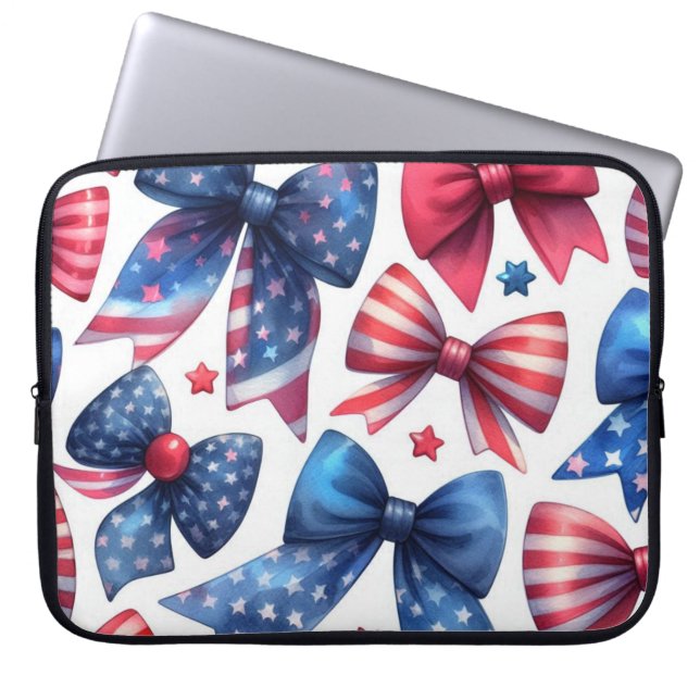 Verenigde Staten Field Day Bows Laptop Sleeve (Voorkant)