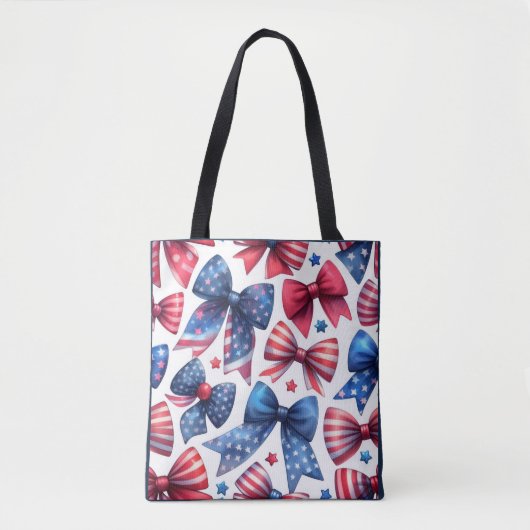 Verenigde Staten Field Day Bows Tote Bag (Voorkant)