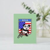 Verenigde Staten fietsen Panda Briefkaart (Staand voorkant)