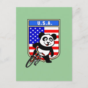 Verenigde Staten fietsen Panda Briefkaart