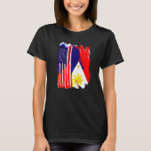 Verenigde Staten Filippijnen vlag Half - American  T-shirt (Voorkant)