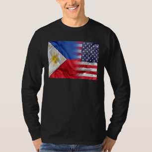 Verenigde Staten Filippijnen Vlag voor Filippijns  T-shirt