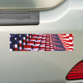 Verenigde Staten Flag-digital art_ Bumpersticker (Op auto)
