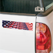 Verenigde Staten Flag-digital art_ Bumpersticker (Op Truck)