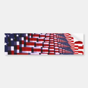 Verenigde Staten Flag-digital art_ Bumpersticker