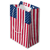Verenigde Staten Flag Gift Bag Medium Cadeauzakje (Achterkant Gekanteld)