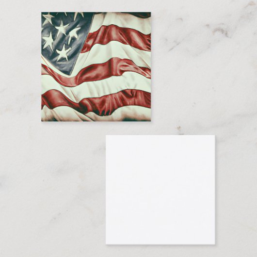  Verenigde Staten Flag Graphic Vierkante Visitekaartje (Voorkant / Achterkant)
