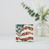  Verenigde Staten Flag Graphic Vierkante Visitekaartje (Staand voorkant)