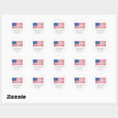 Verenigde Staten Flag Memorial Funeral Seed Packet Ronde Sticker (Vel)