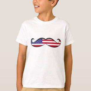 Verenigde Staten Flag Mustache T-shirt
