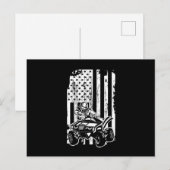 Verenigde Staten Flag Quad Racing ATV Rider Offroa Briefkaart (Voorkant / Achterkant)