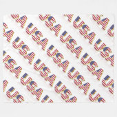 Verenigde Staten Fleece Deken (Voorkant (Horizontaal))