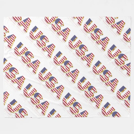 Verenigde Staten Fleece Deken (Voorkant (Horizontaal))