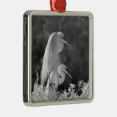 Verenigde Staten, Florida, Great Egret (Ardea alba Metalen Ornament (Rechts)