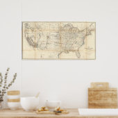 Verenigde Staten, gebieden Poster (Keuken)